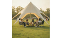 Three-Peak Star Canopy 600D Canopy Tent with Stakes Large Outdoor Tent with Pole Matte for Campers, Event Planners, Glamping, Camping