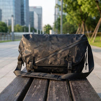 Shoulder Bag and Crossbody Bag Men for Daily Use, Large Capacity Polyester Chest Bag with 13-inch Laptop Compartment, Travel Bag, 45*19*23 cm