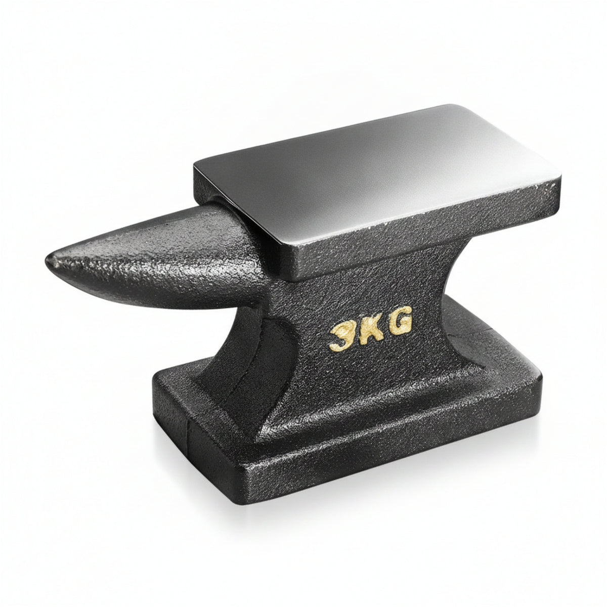 Cast Iron Anvil Curved-End Anvil Flat Top Face Heavy Duty for Blacksmithing
