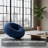 Modern Minimalist design Donut-Shaped Armchair Creative Design accent Chair Comfortable Indoor Seating Statement Piece for homeowners, Students, Book Lovers