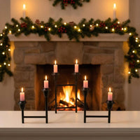 Wrought Iron Candle Holder Multi-Head Foldable Candle Holder Stable