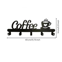 Decorative Coffee Mug Rack Metal Coffee Mug Holder Easy Installation Heavy-Duty for Kitchen