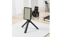 Compact Phone Photography Accessory with LED Light Portable Mobile Device Tripod with Mirror Lens Handheld Phone Mount with Tripod Anti-Glare for Photographers