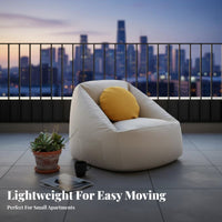Modern Minimalist and design Oversized Human Dog Bed cleanable Cover Floor Pod Chair Full frame cradle Floor Lounger No Assembly Required for Apartment Dwellers, Young Adults, Bedroom, Living Room, perusing corner, Lounge Area