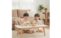 Wooden Grill Playset Educational Grill Playset with Pretend Meal Components Pretend Barbecue for Playroom