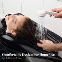 Easy Storage Inflatable Hair Washing Basin Comfortable Neck Rest Inflatable Hair Washing Tray Lightweight for Women, In Bed, Travel