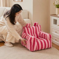 Pet Sofa For Small Dogs Dog Bed Striped 45cm Fabric Living Room For When Home Alone All-Season Use