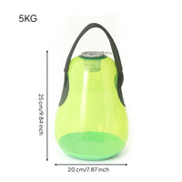 Screw-Top Water-Filled Kettlebell Loop Handle Water Kettlebell Translucent Fillable Workout Weight Rounded Body
