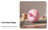 Anti-Puncture-Resistant Donut Fitness Ball Thickened Donut Shaped Exercise Ball Non-Roll Design for New Mothers, Beginners, Home Gym