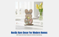 Easter Bunny Wooden Decoration, Simple Creative Craft, DIY Scene Arrangement, Rustic Home Decor
