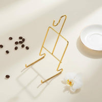 Retro Design Coffee Mug Organizer Drain Water Cup Drying Rack Space Saving Metal Cup Rack Easy to Clean for Countertop