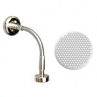 304 Stainless Steel Wall-Mounted Coffee Filter Curved Flexible Tube Showerhead Coffee Distributor Splash-Reducing Perforated Showerhead Filter Plate for Water Distribution