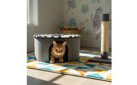 Modular S Shaped Feline Tunnel Hide and Seek S Shape Feline Tunnel Washable Pet Furniture Easy to Fold for Indoor, Living Room