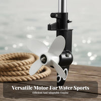 Small Boat Motor Aluminum Alloy Propeller Kayak Fishing Motor Powerful Small Inflatable Boat Engine for Kayakers, Fishermen, Lakes, Rivers, Freshwater