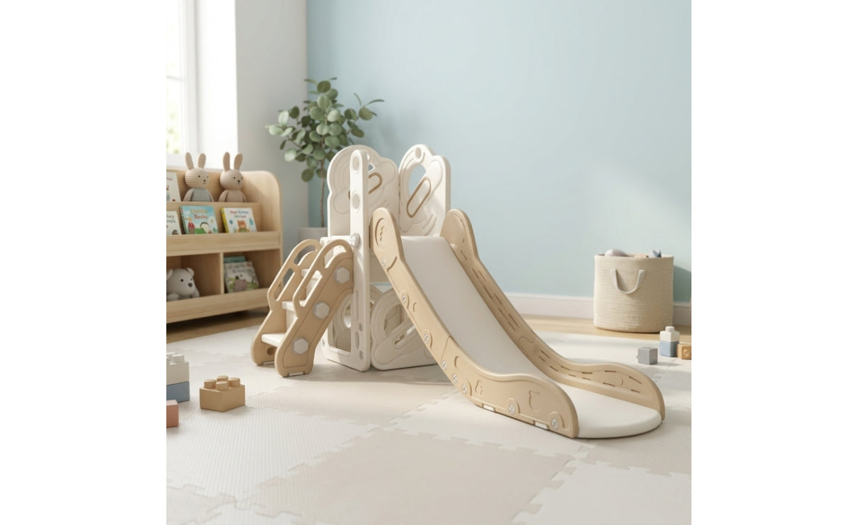 Young Child Slide and Climber Playset Compact Slide with Climbing Staircase Child-Friendly Play Equipment for Young Children, Kids, Playroom