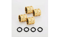 4 Pieces Knurled Brass Hose Connector with Washers Straight Female Hose Coupling Long-Lasting Hardware Strong for Gardeners, Homeowners