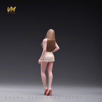 VM 1/18/24 Qipao Standing Beauty Painted with Facial Features Miniature Scene Diorama Model Figure
