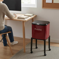 Retro Trash Can Presspress-to-Release Refuse Container Portable for Kitchen