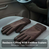 Fleece Lined Suede Gloves Thermal Fleece-Lined Warm Gloves Hand Apparel Soft & Comfortable Hand Apparel Long-Lasting for Driving