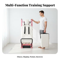 Pilates Core Bed Space Saving Foldable Pilates Reformer Easy Storage Home Exercise Reformer for Beginners, Women