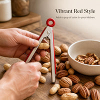 Peanut Sheller Tool with Red Handle, Manual Nut Cracker for Seeds and Nuts
