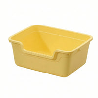 Easy-Access Open Top Cat Litter Box Large Cat Litter Box with High Sides Spacious Matte Finish for Cats