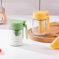 Moisture-Proof Glass Seasoning Jar Airtight Seal Glass Seasoning Jar Food-Grade Material Seasoning Container with Spoon Easy to Clean