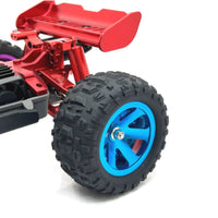4 Pieces RC Wheel and Tire Assembly Anti Skid RC Wheel with Hex Adapter for Hobbyists