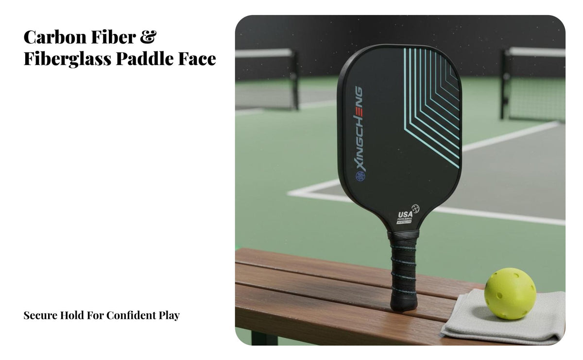 Racket Non-Slip Grip Carbon Fiber Racket Large Sweet Area for Intermediate Participants, Adults, Recreational Play, Outdoor, Practice