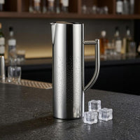 Stainless Steel Pitcher Polished Metal Jug Smooth Construction Beverage Jug