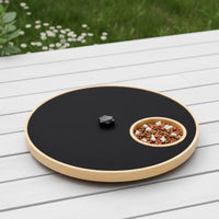 Wooden Feeder with Scratching Pad Rotating Foraging Board Boredom Relief Interactive Feed Puzzle Indoor for Mealtime