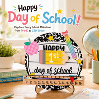 Wooden First Day of School Sign - Craft Decoration