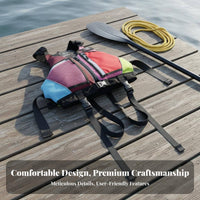 Full-Grown Flotation Vest Adjustable Straps Kayaking Buoyancy Vest Watersports Buoyancy Aid Easy-Release Buckles Aquatic