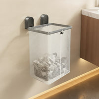 Mesh Hamper with Suction Cups Breathable Foldable Laundry Basket for Washroom, Small Apartments