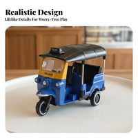 Retro Design Thai Tuk-Tuk Model Cake Topper Alloy Rickshaw Model Realistic Details for Collectors, Kids, Party Favors