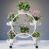 Plant Stand for Indoor Plants, 7-Tier Multi-level Circular Plant Stands Indoor, Tall Plant Pot Stand for Living Room, Modern Minimalist Style