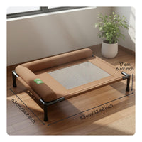 Raised Pet Bed Raised Pet Cot Sturdy Frame Dog Cot with Bolster for Small Dogs