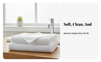White Cotton Handkerchief Absorbent Gender-Neutral Cotton Hand Towel Soft