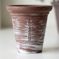Plant Pots for Indoor Plants and Home Office, Smooth Terracotta Pots with Drainage Hole, Single Breathable Clay Pot, Small Tapered Terra Cotta