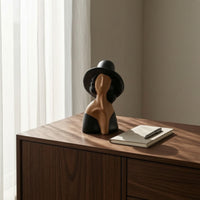 Bust Sculptural Art Piece Matte Figurine for Living Room