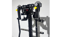 Plate Loading Stand Chrome Posts Freestanding Weight Rack Perforated Exercise Plate Storage Rack