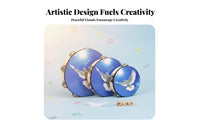 3 Pieces Peace Dove Design Double-Row Jingle Tambourine Easy to Play Double Row Jingle Trembler Clear and Loud Sound Percussion Instrument Crisp Percussive Rhythm for Children, Beginners, Dance Accompaniment, Classroom, Music Education, Performance