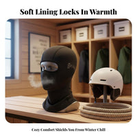 Thermal Fleece Balaclava Stretchy Fleece Lined Ski Face Cover Windproof Motorcycle Face Cover Universal Size Accommodates All