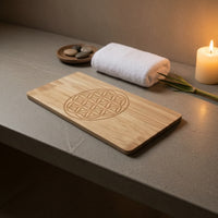 Double-Sided Wooden Acupressure Board Sturdy Board with Pyramidal Texture Minimalist Light for Yogis