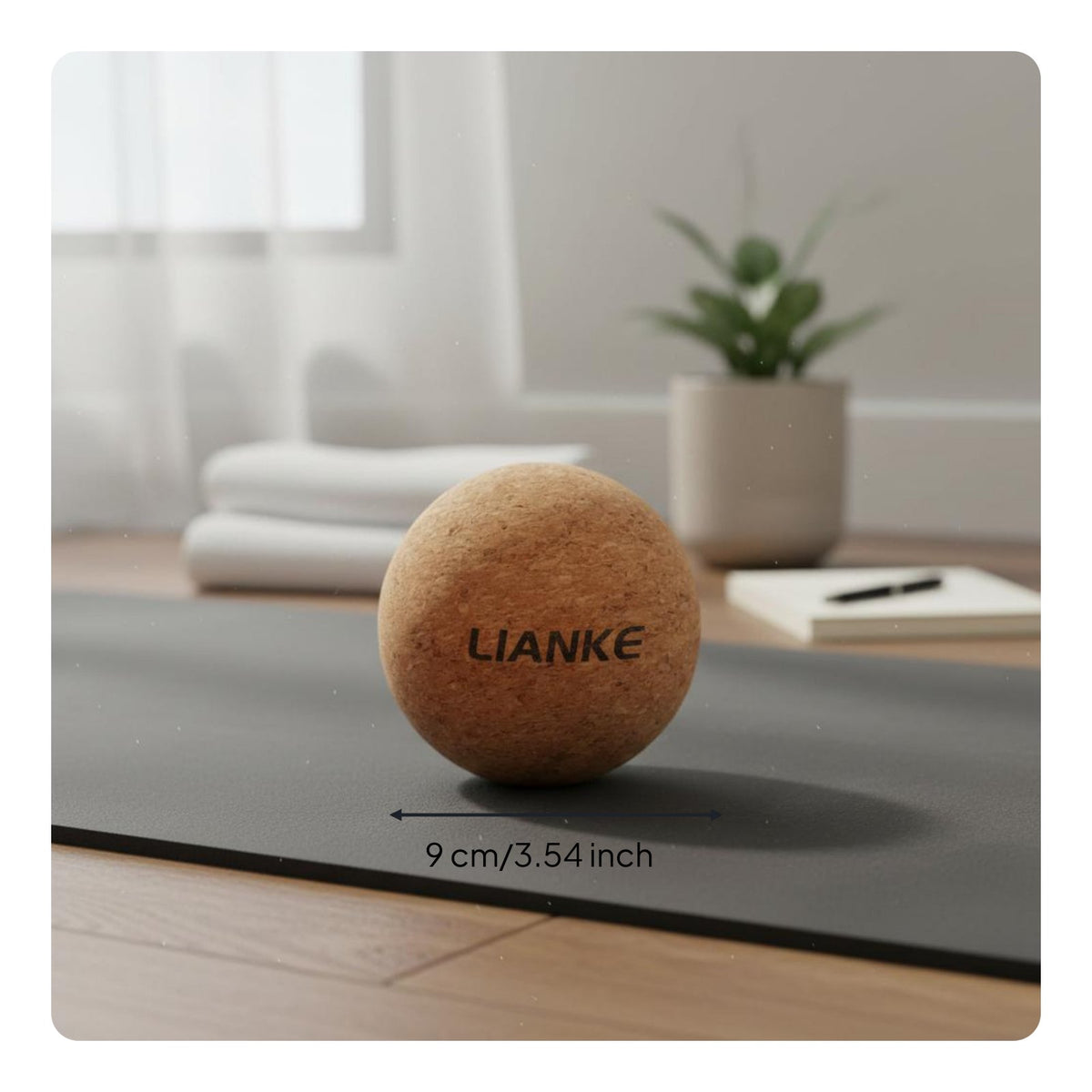 Lightweight & Portable Cork Massage Ball Solid Cork Fascia Ball Peanut Massage Roller for Athletes, Travel, Home Gym