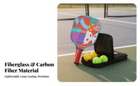 Fiberglass Paddle Racket Comfortable Grip Fiberglass Paddles for Pickle Sport Lightweight for Beginners, Seniors, Daily Training, Outdoor Courts