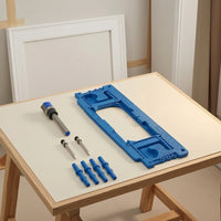 Door Hinge Template with Router Bit Adjustable Door Hinge Router Template Precision for Woodworkers, Hobbyists