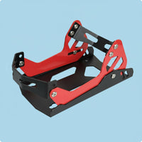Heavy Duty Front Wheel Chock Stand Iron Vehicle Accessory Foldable for Hauling Vehicle