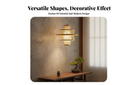 Bamboo Pendant Light Material Bamboo Chandelier Minimalist Design Japanese Design Hanging Light for Restaurant Owners, Dining Room, Cafe, Hotel
