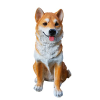 宠物狗柴犬模型秋田犬摆件庭院花园客厅家居装饰动物雕塑造型手工